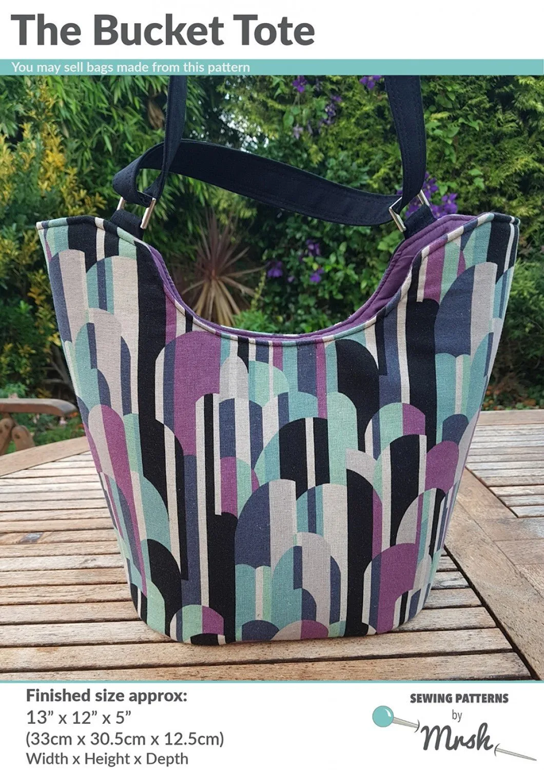 The Bucket Tote by Sewing Patterns by Mrs H (Printed Paper Pattern)