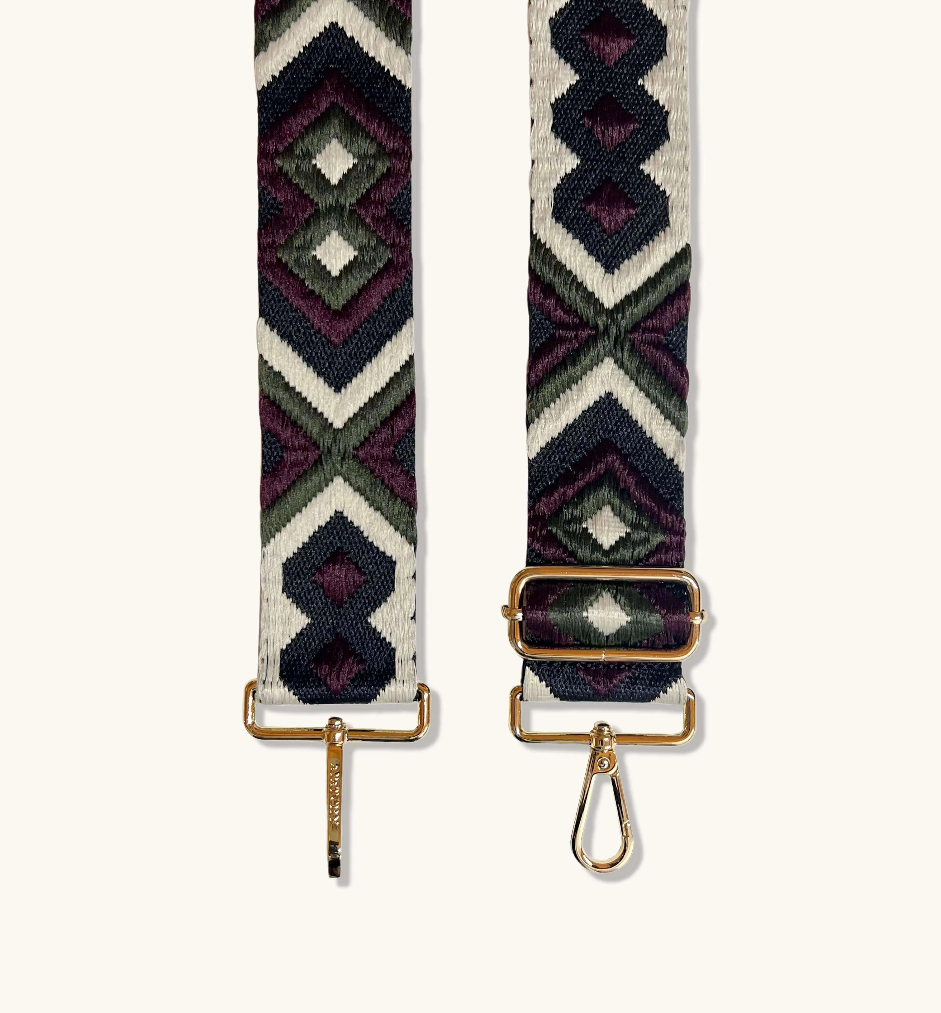 The Tassel Stone Leather Crossbody Bag With Port & Olive Diamond Strap