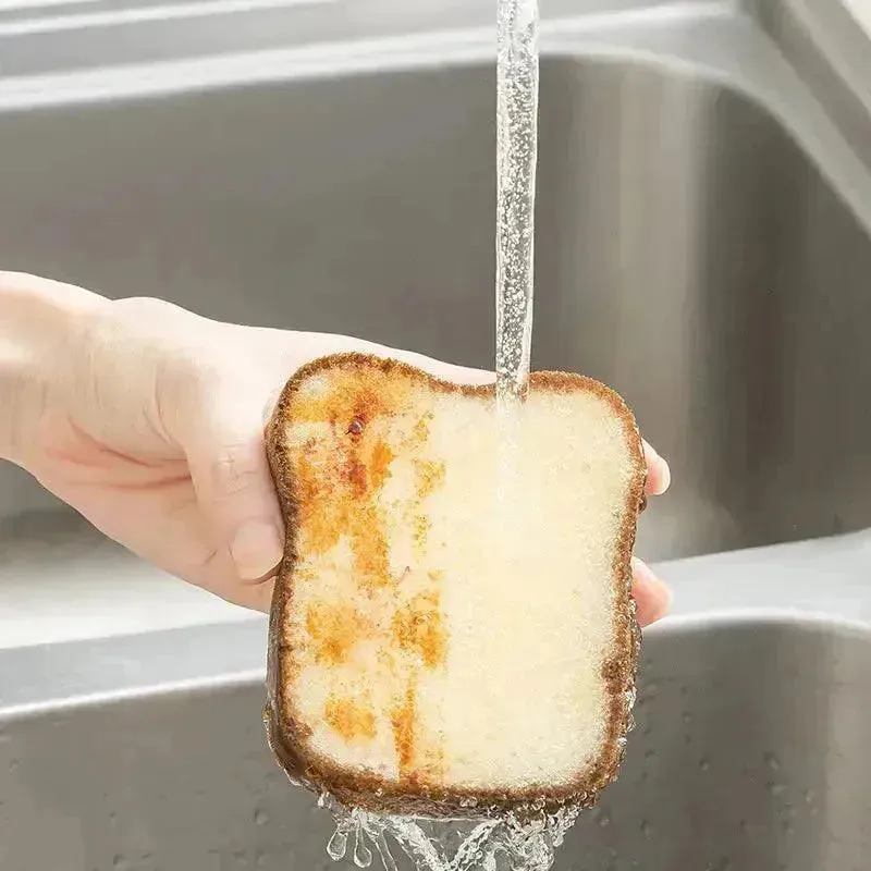 Toast Sandwich Dishwashing Sponge Scrub Wipe