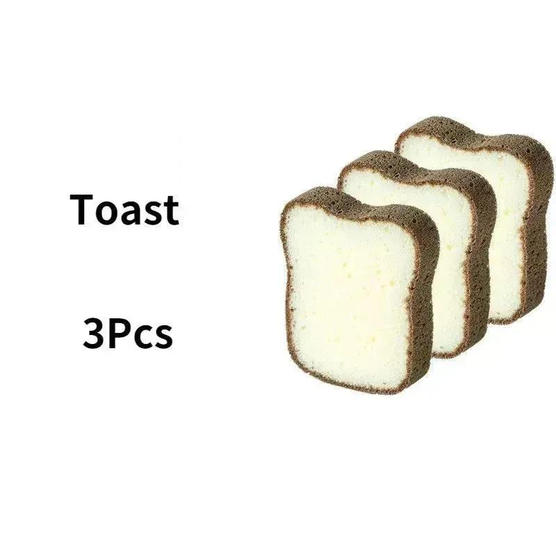 Toast Sandwich Dishwashing Sponge Scrub Wipe