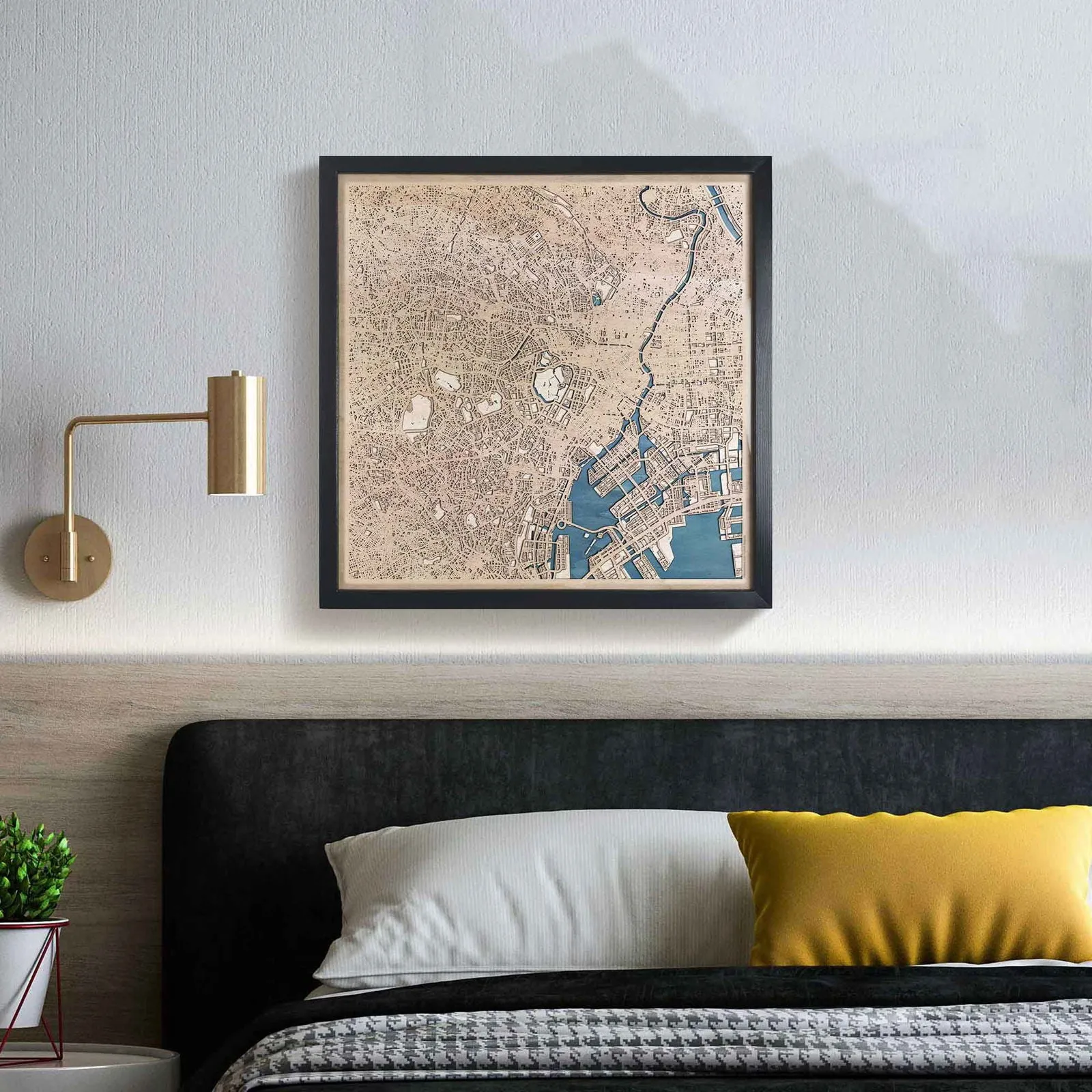 Tokyo Wooden Map