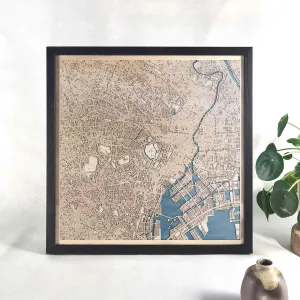 Tokyo Wooden Map