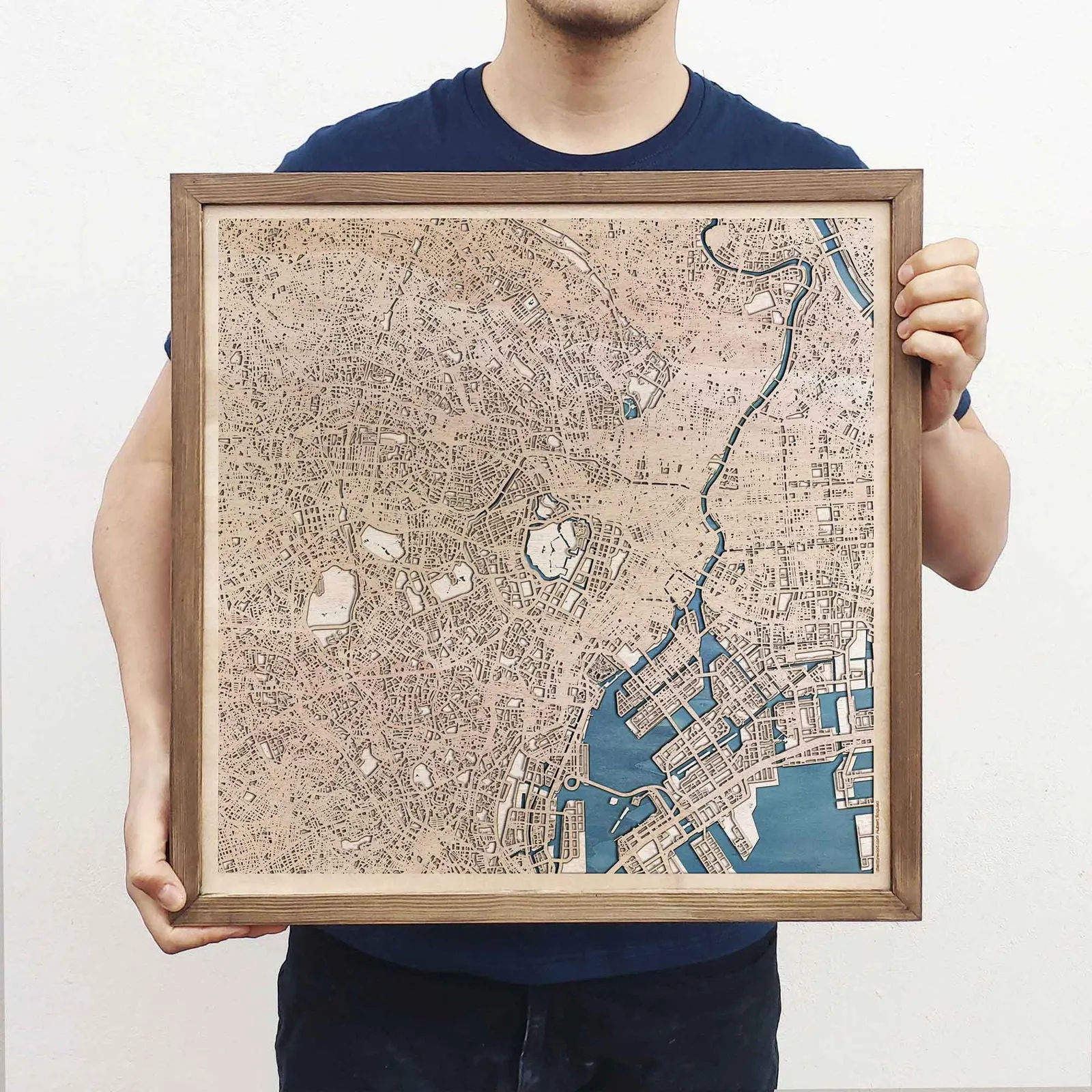 Tokyo Wooden Map