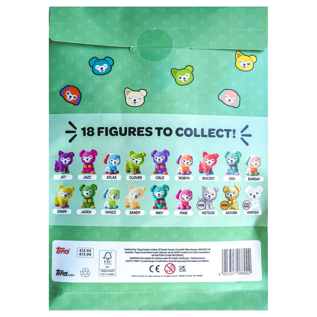 Topps I Love Puppies Cute Figures Collector's Pack