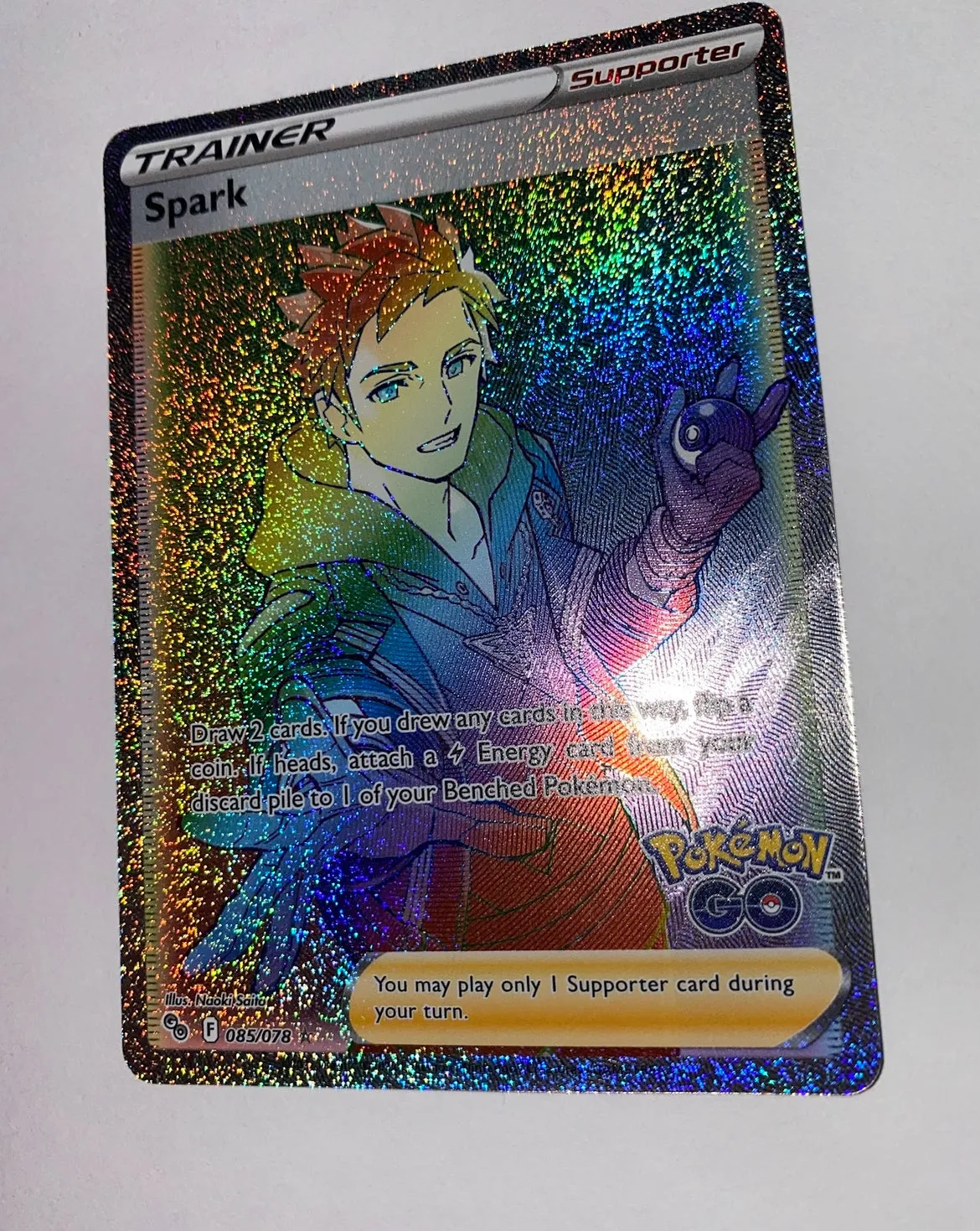 Trainer Spark ‘Rainbow Rare’ PoGo Pokémon Card