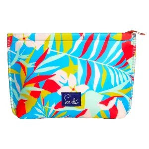 TRÈFLE PARADISE TURQUOISE - LARGE SKIPPER POUCH