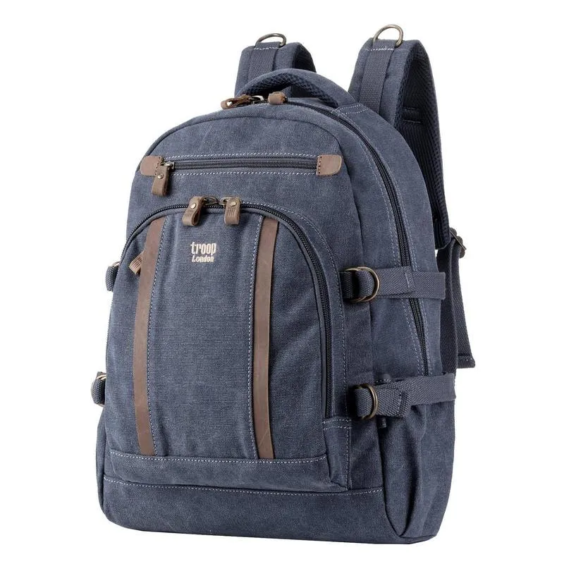 Troop London TRP0257 Classic Large Laptop Backpack in Blue