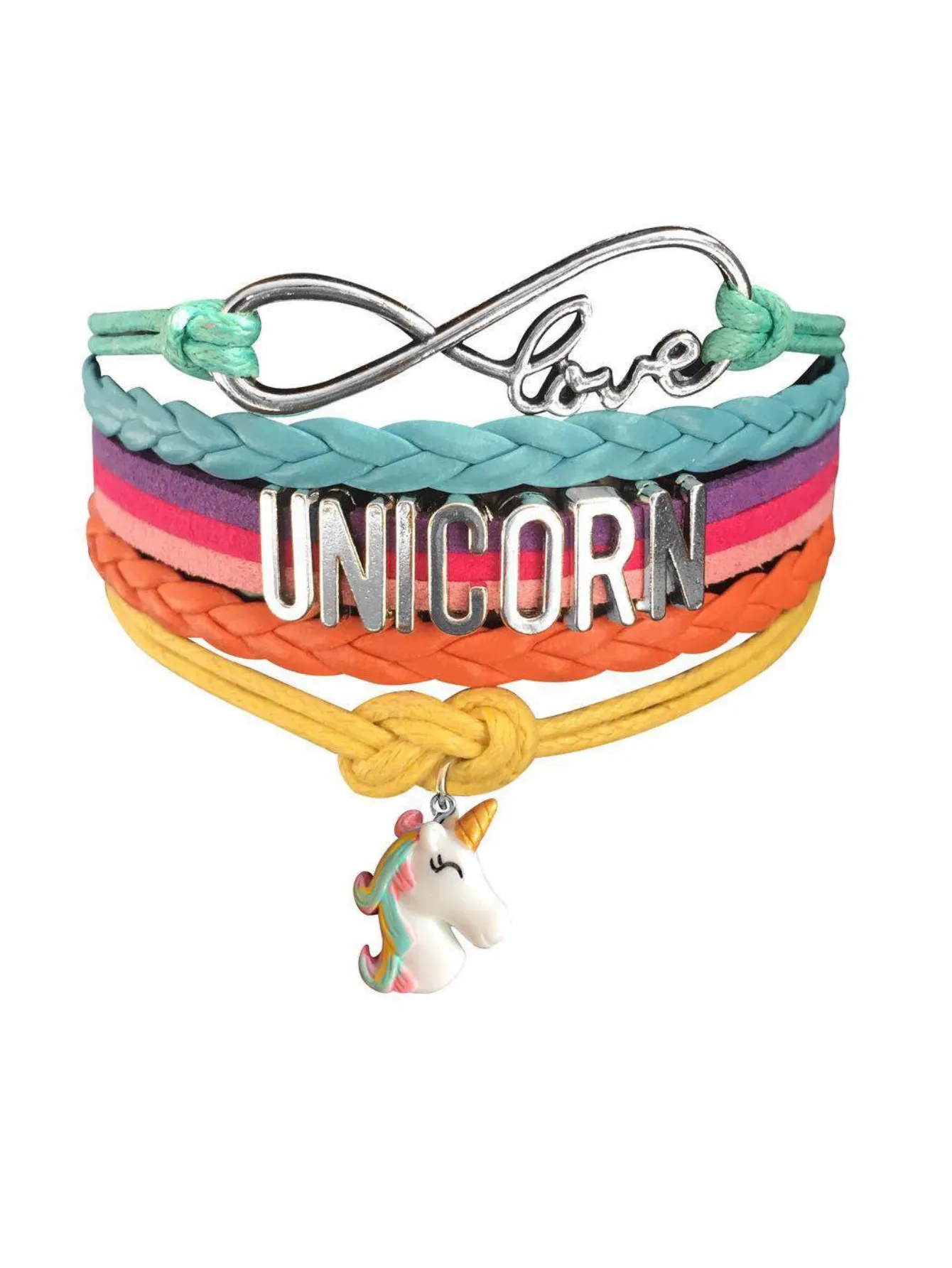 Unicorn Gifts for Girls - Unicorn Drawstring Backpack/Makeup Bag/Bracelet/Necklace/Hair Ties/Keychain/Sticker (Pink Flower 2)