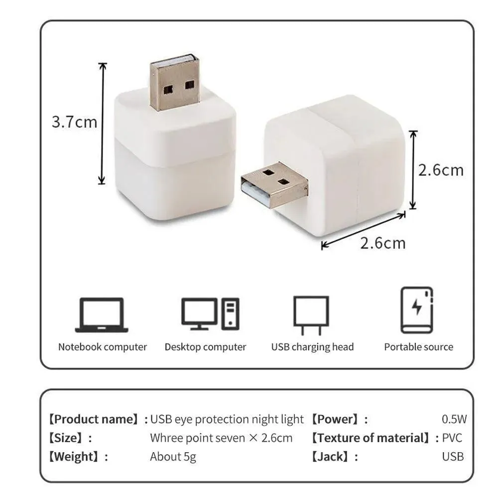USB Mini Night Light: Travel-Friendly Eye-Care Illuminator