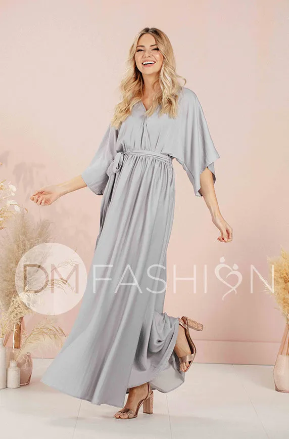 Venus Misty Gray Maxi - Nursing Friendly - Maternity Friendly - FINAL SALE