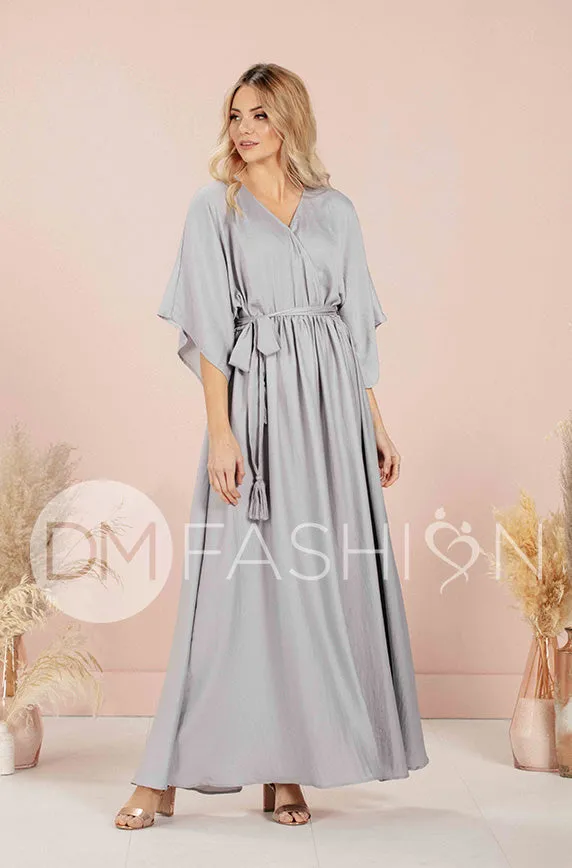 Venus Misty Gray Maxi - Nursing Friendly - Maternity Friendly - FINAL SALE