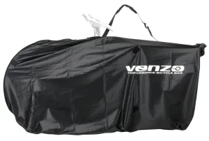 VENZO 210D Nylon Folding Bike Bicycle Travel Transport Carry Case Bag For 16 inch 20 inch Foldable Bikes - Carrying Bike Sack On Bus or Train
