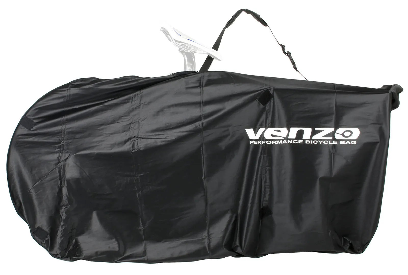 VENZO 210D Nylon Folding Bike Bicycle Travel Transport Carry Case Bag For 16 inch 20 inch Foldable Bikes - Carrying Bike Sack On Bus or Train