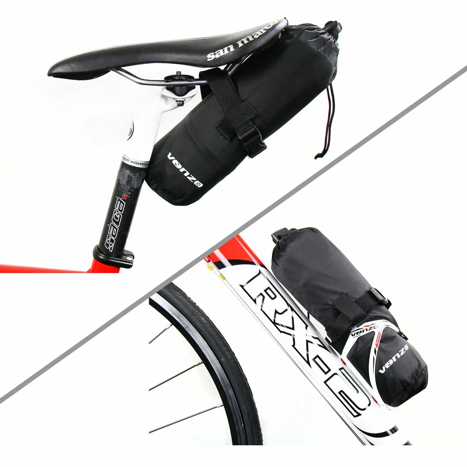 VENZO 210D Nylon Folding Bike Bicycle Travel Transport Carry Case Bag For 16 inch 20 inch Foldable Bikes - Carrying Bike Sack On Bus or Train