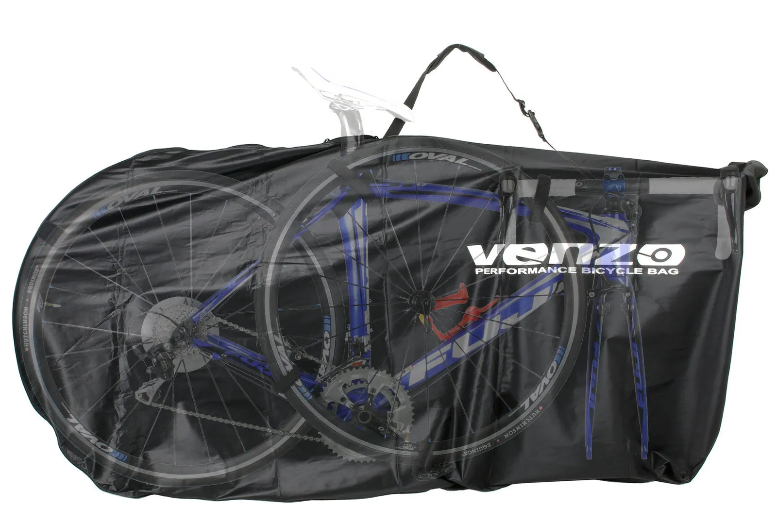 VENZO 210D Nylon Folding Bike Bicycle Travel Transport Carry Case Bag For 16 inch 20 inch Foldable Bikes - Carrying Bike Sack On Bus or Train
