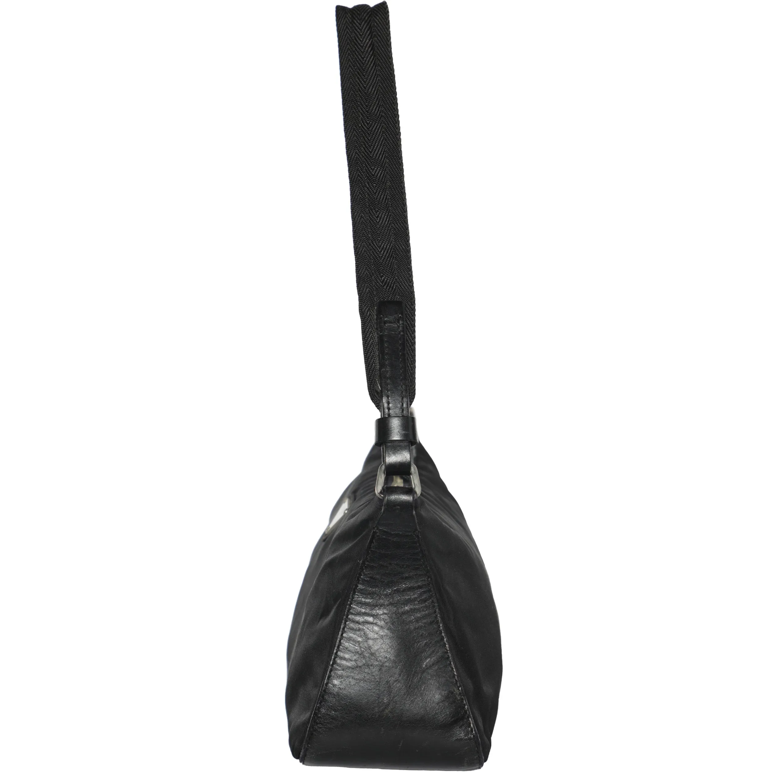 Vintage 2000s PRADA Black NYLON Shoulder Sporty Nylon Bag