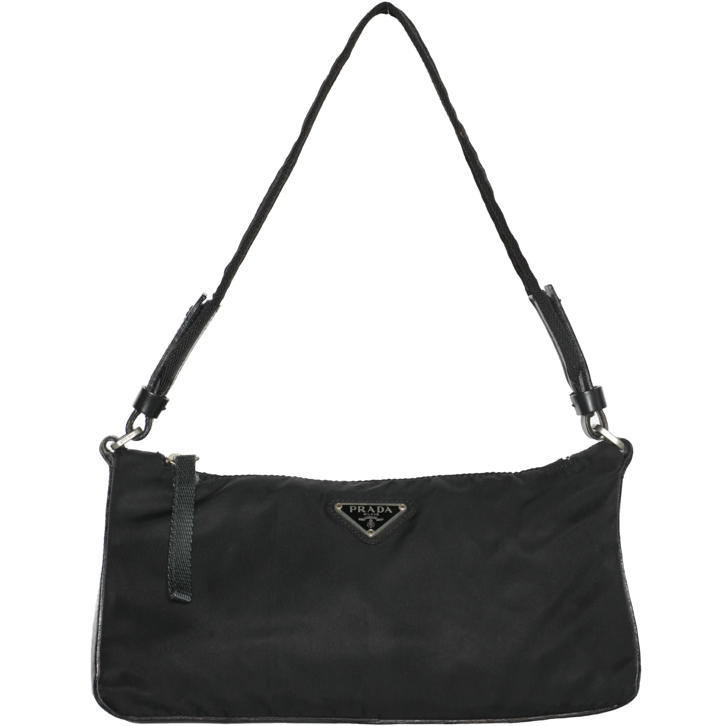 Vintage 2000s PRADA Black NYLON Shoulder Sporty Nylon Bag