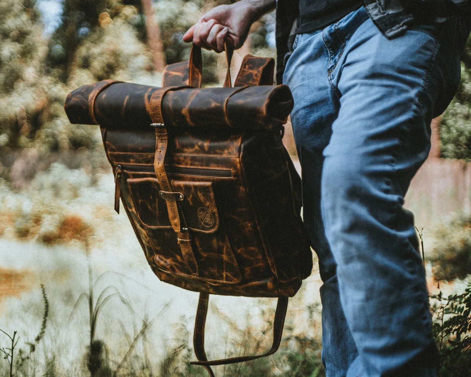 Vintage Gentlemen “The Roosevelt” Buffalo Leather Backpack