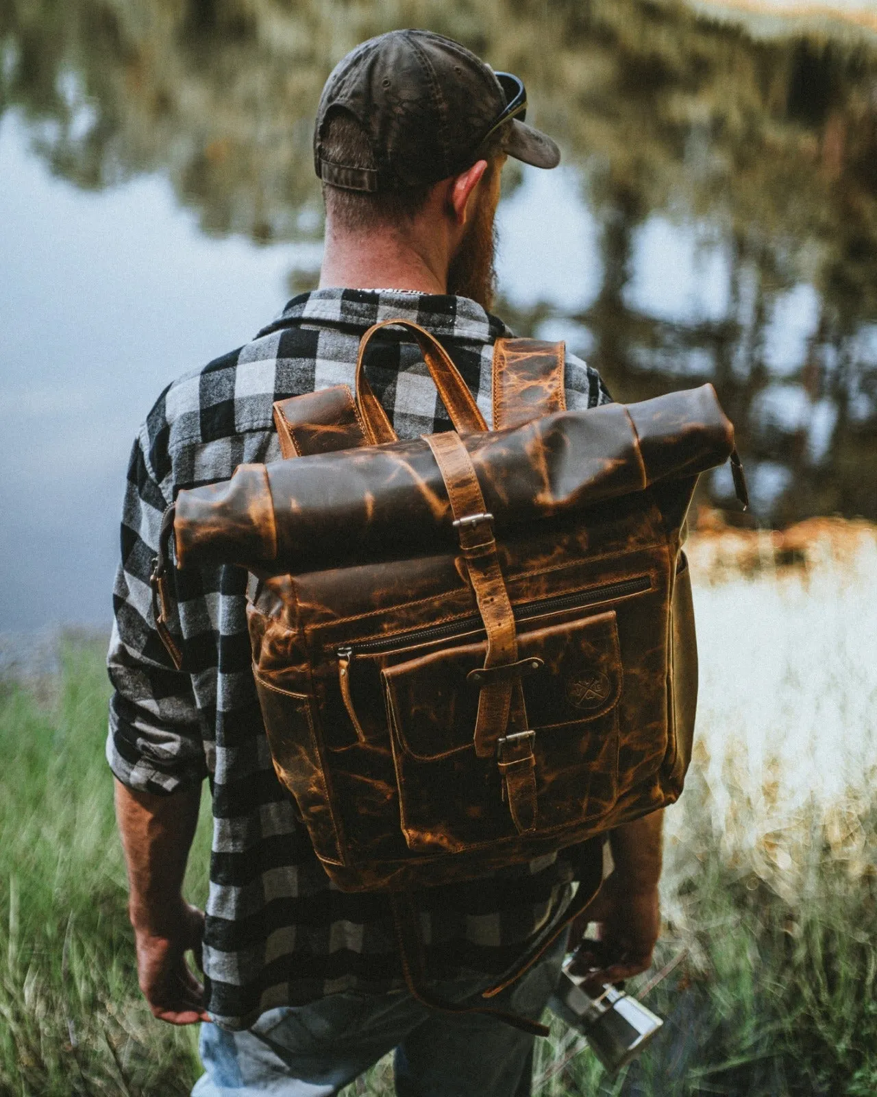 Vintage Gentlemen “The Roosevelt” Buffalo Leather Backpack