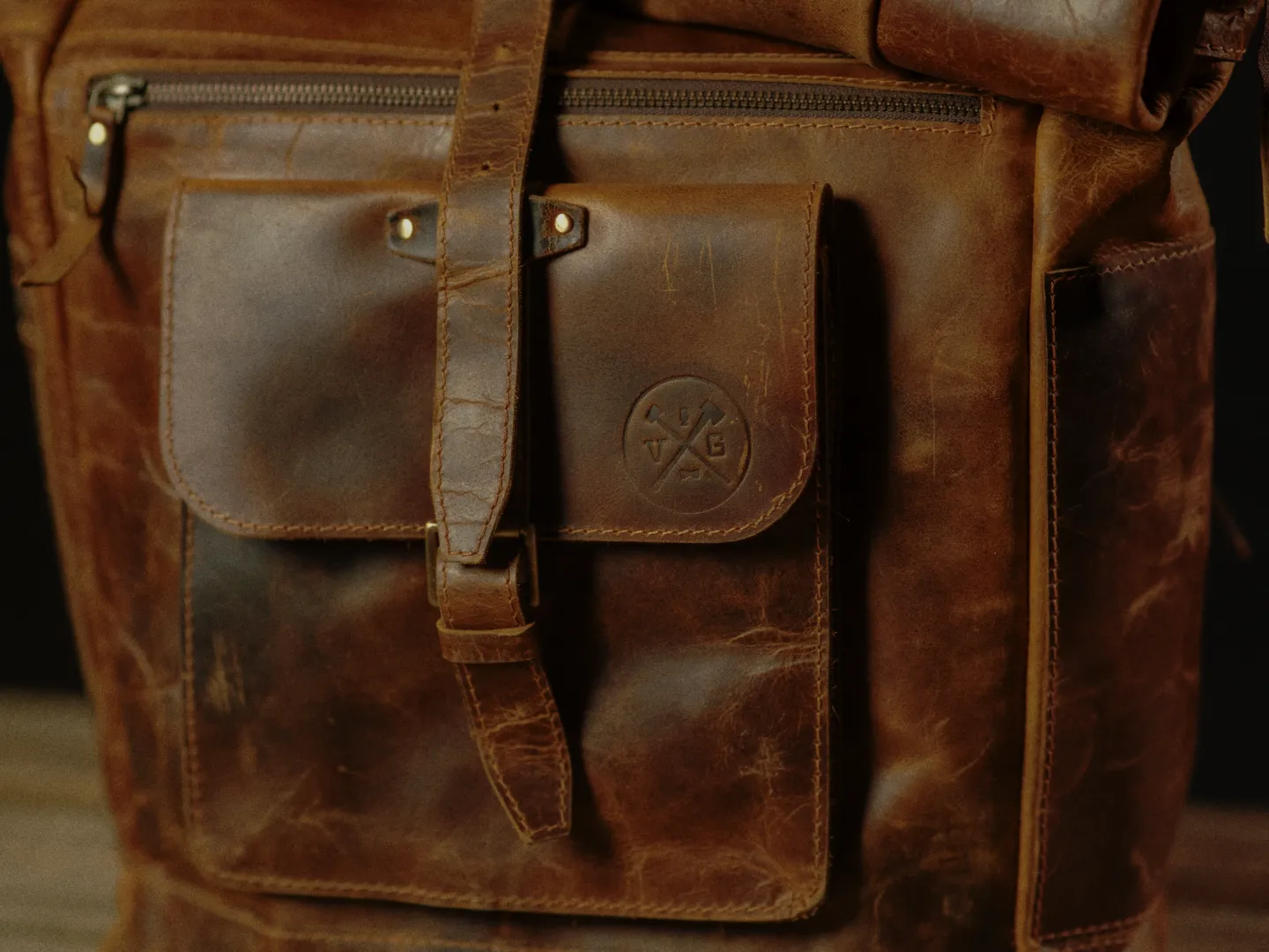 Vintage Gentlemen “The Roosevelt” Buffalo Leather Backpack