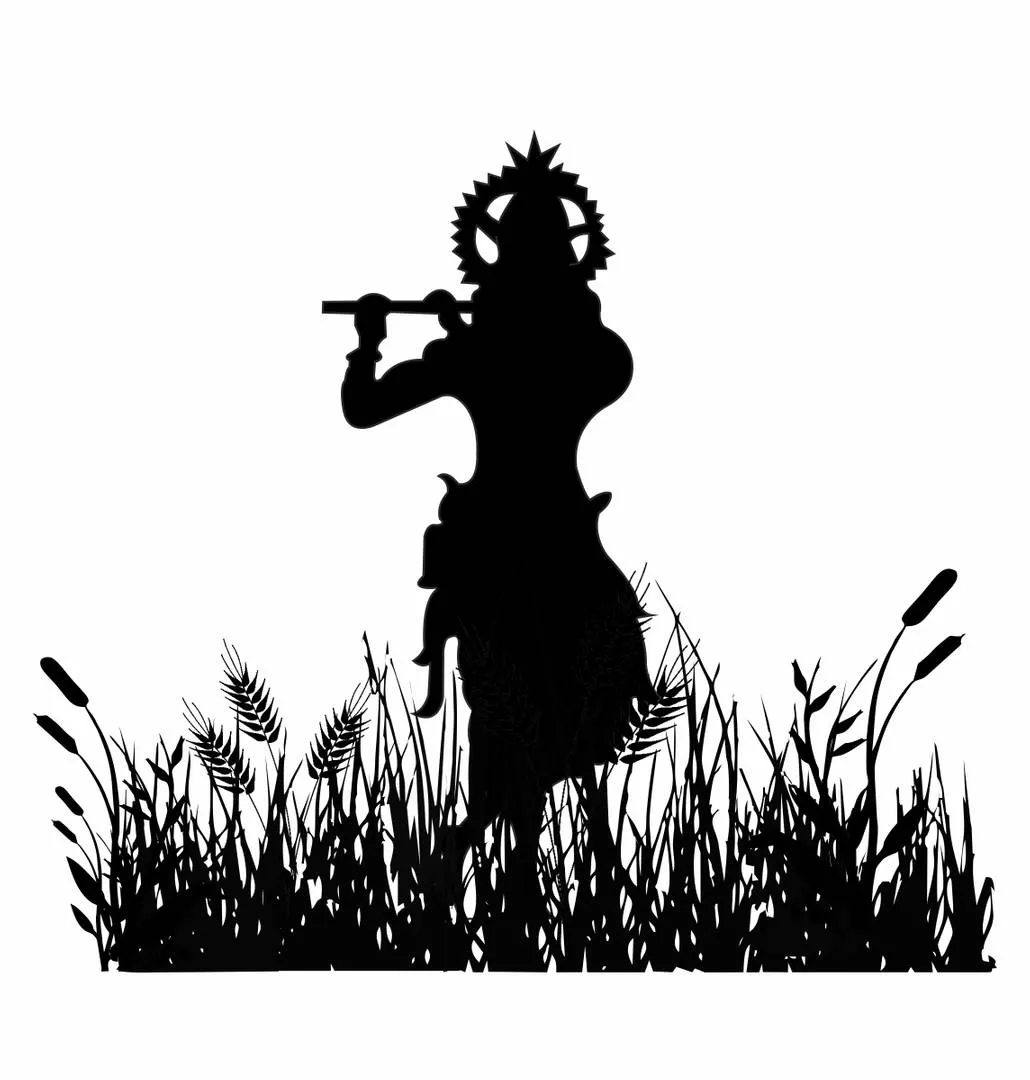 Wall Stickers | Wall Sticker For Living Room -Bedroom - Office - Home Hall Decor |Lord Krishna 86 cmX 99 cm
