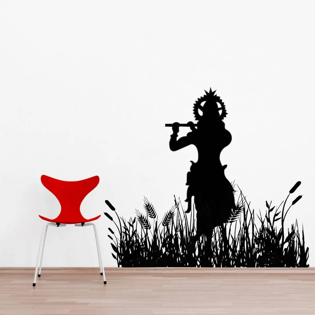 Wall Stickers | Wall Sticker For Living Room -Bedroom - Office - Home Hall Decor |Lord Krishna 86 cmX 99 cm