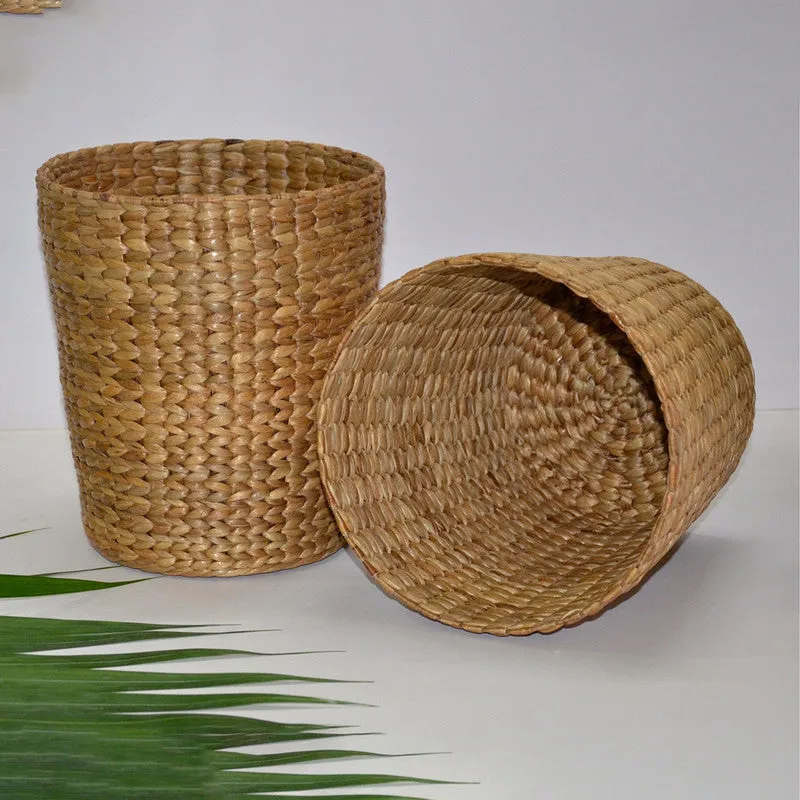 Water Hyacinth Basket Bin | Natural