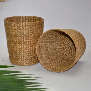 Water Hyacinth Basket Bin | Natural