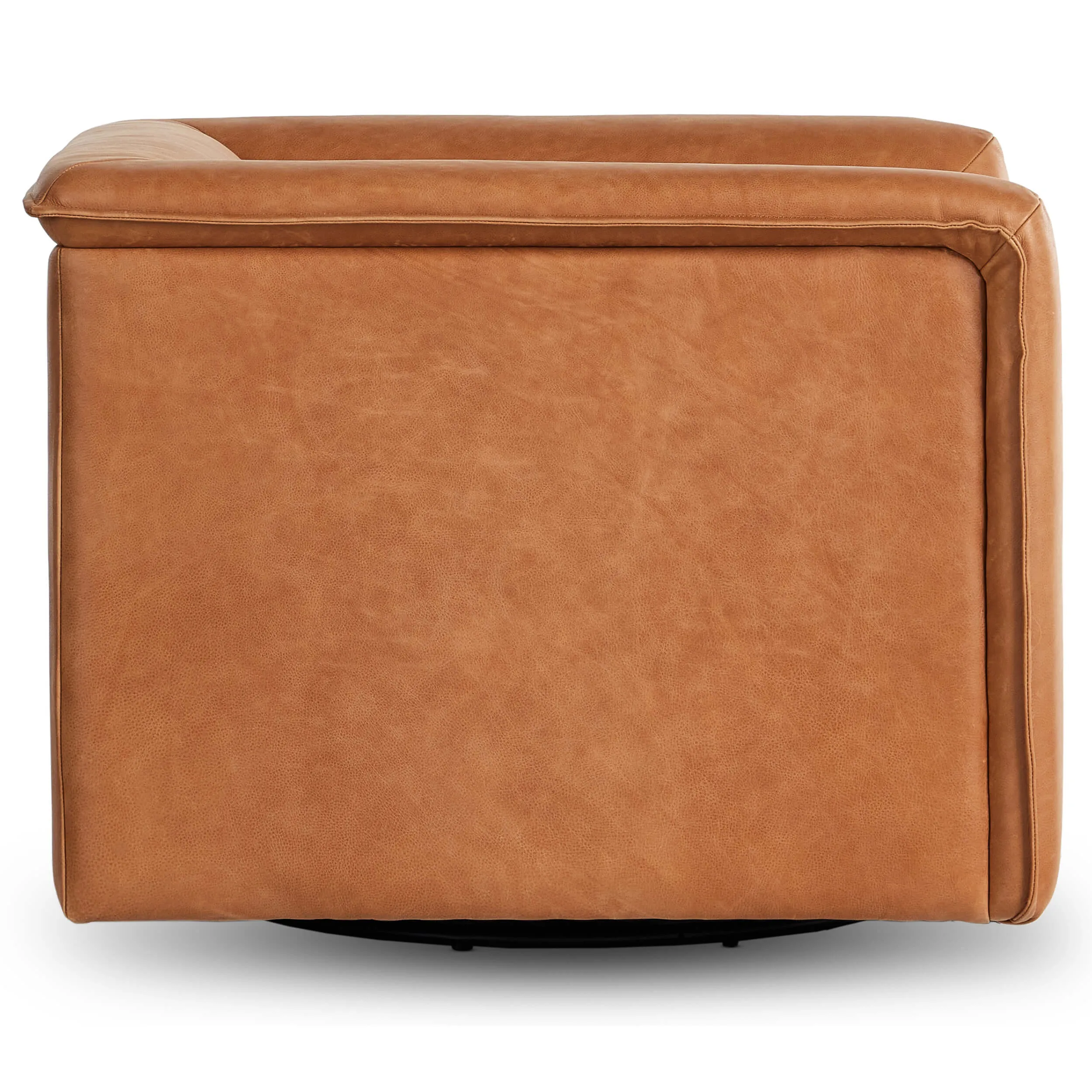 Wellborn Leather Swivel Chair, Palermo Cognac