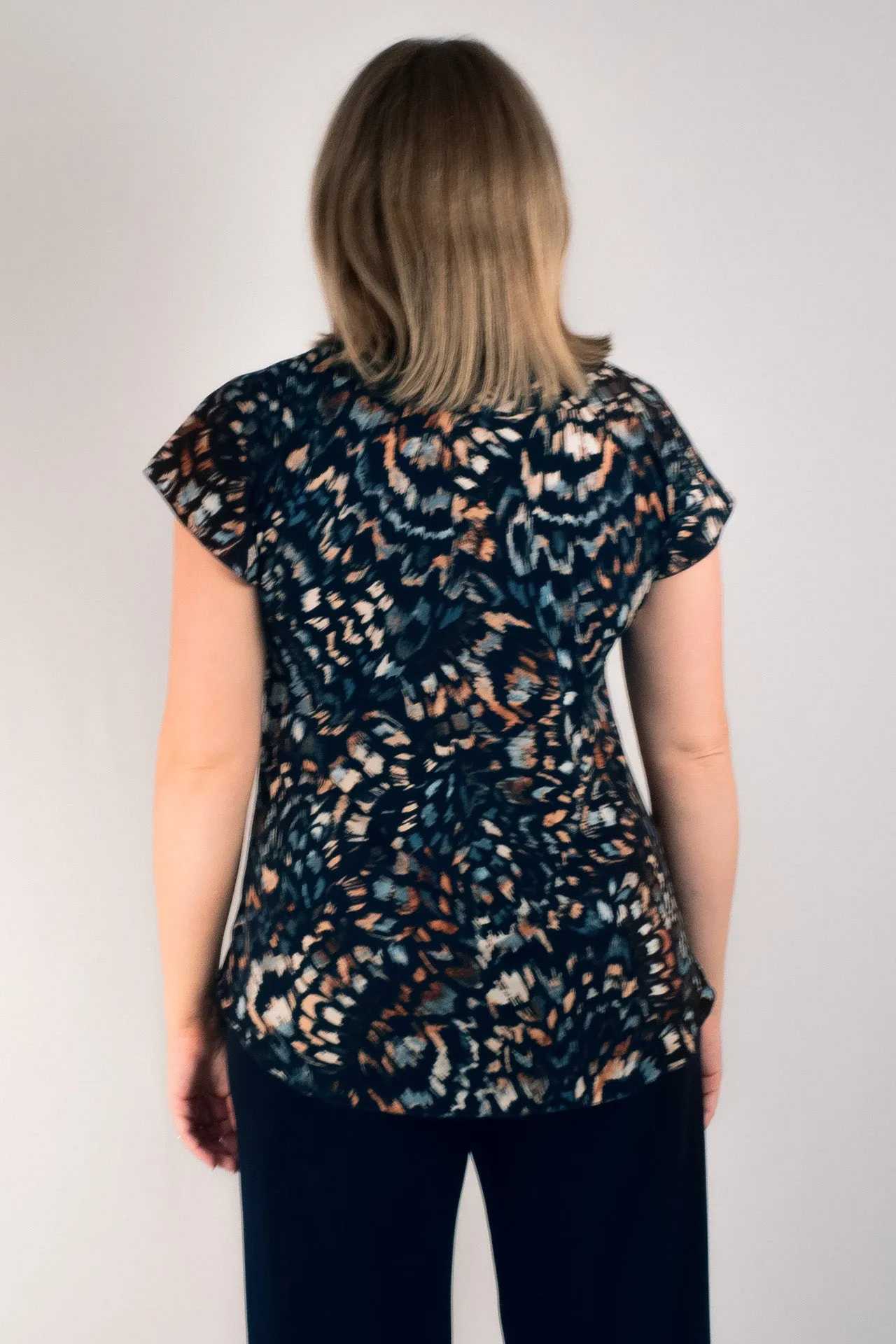 Whirlwind Print Short Sleeve Jersey Top