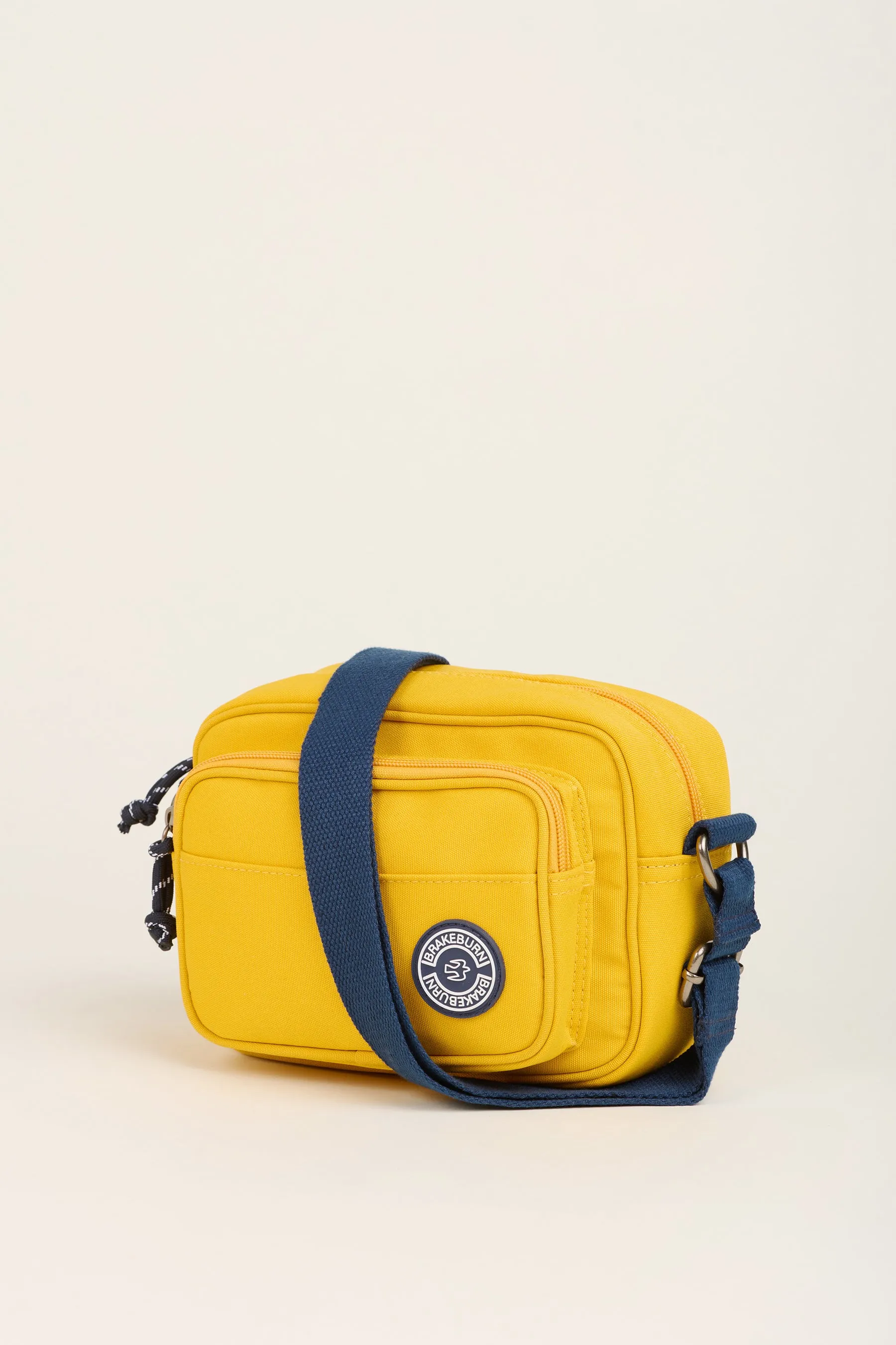 Yellow And Navy Medium Camera Crossbody Bag
