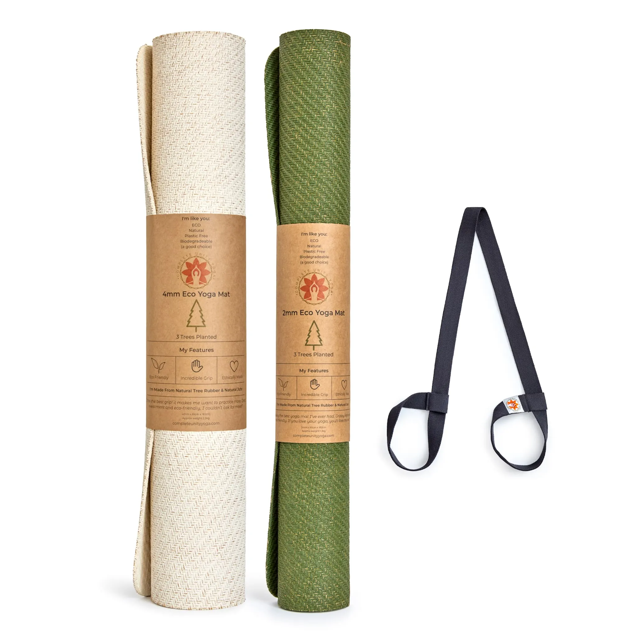 Yoga & Travel Mat Set | CompleteGrip™ Eco Friendly Yoga Mat Set